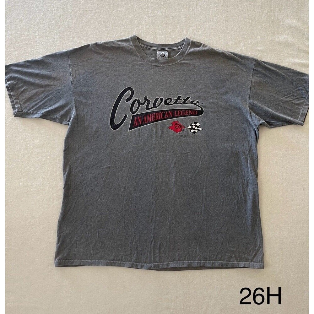 Corvette‎ American Legend GM Men's Gray T-Shirt 3XL Anvil Tag 100% Cotton
